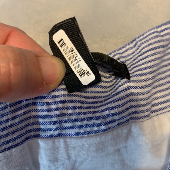 J CREW Spaghetti-strap jumpsuit striped beauchamps linen blue white wide leg 4 - Picture 8 of 14